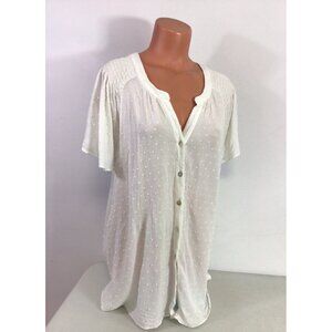 Rose & Olive Red Blouse Shirt Womens 2X